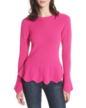 Ted Baker Women's Bobbe Cashmere Blend Peplum Sweater in Pink, 5